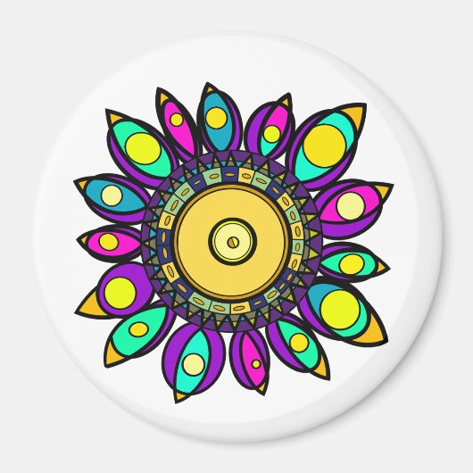 PEACOCK MANDALA MAGNEET (Voorkant)