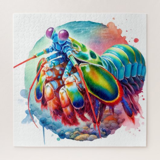 Peacock Mantis Shrimp REF253 - Watercolor Legpuzzel (Verticaal)