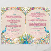 Peacock mariage hindou détails programme rituels (Dos)