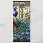 Peacock Maximalist Fancy Luxe Mariage Menu (Dos)