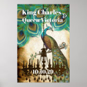 Peacock Medieval Renaissance Wedding Poster (Voorkant)