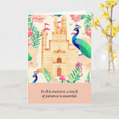 peacock message happy birthday kaart (Gele Bloem)