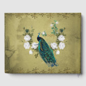 Peacock met bloemen gastenboek (Achterkant)