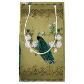 Peacock met bloemen klein cadeauzakje (Voorkant)