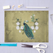 Peacock met bloemen tissuepapier (Craft)