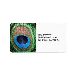 Peacock met Glas in lood-effect. Etiket