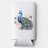 Peacock met paarse bloemen (Achterkant)