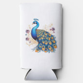 Peacock met paarse bloemen (Voorkant)