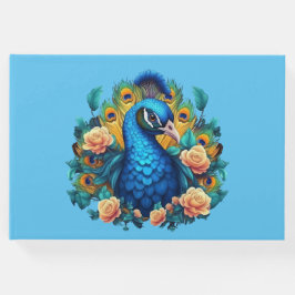 Peacock met perzik Rozen Gastenboek