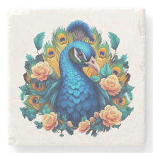 Peacock met perzik Rozen