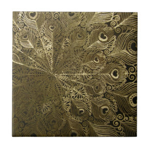 Peacock-metalen lade tegeltje