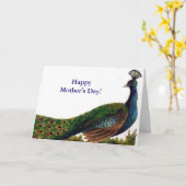  Peacock Moederdag Kaart (Gele Bloem)