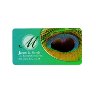 Peacock Monogram Adres label