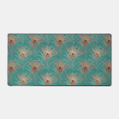 Peacock motif parties scintillant or turquoise élé (Recto)