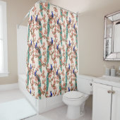 Peacock Motif rideau de douche (En situation)