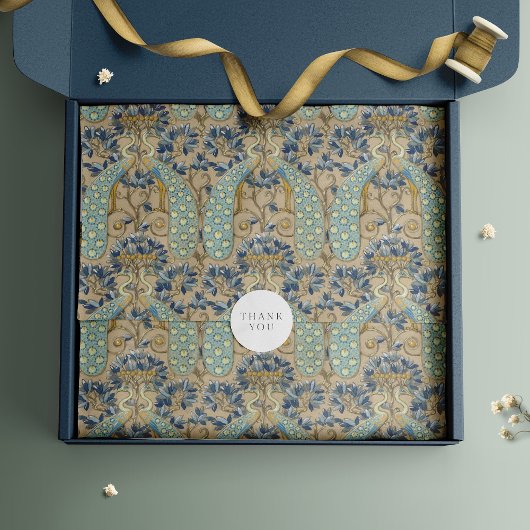 Peacock Motif van Eugène Samuel Grasset Tissuepapier