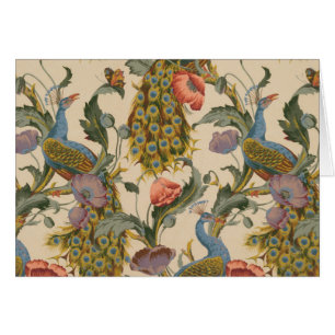 Peacock Motif vintage Art coloré