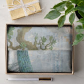 Peacock n Feathers Blue en White Craft Decoupage Tissuepapier (Geschenk)
