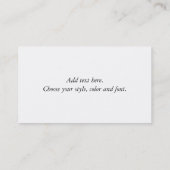 Peacock n Paisley Visitekaartje (Achterkant)