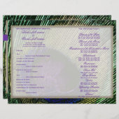 Peacock n violet programme de mariage modèle (Devant / Derrière)