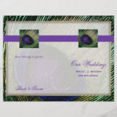 Peacock n violet programme de mariage modèle (Dos)