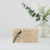 Peacock Natuurhistorisch Print Visitekaartje (Staand voorkant)