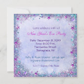 Peacock New Years Masquerade Party Kaart (Achterkant)