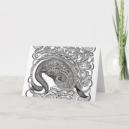 Peacock Notitiekaartje (Voorkant)