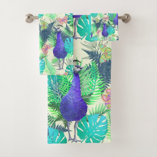 Peacock Oerwoud Bright Bad Handdoek (Insitu)