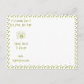 Peacock of Pea Hen grafisch ontwerp op basis van k Aankondigingskaart (Achterkant)