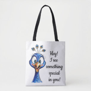 Peacock om de Humor te verbeteren Draagtas