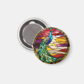 Peacock on Pink Magneet (Voorkant / Achterkant)