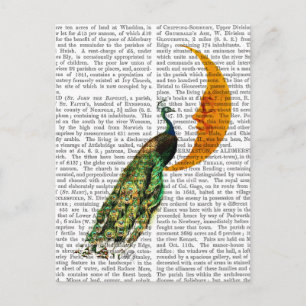 Peacock op de maan briefkaart