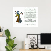 Peacock op een boom (B) - Ketubah Poster (Thuiskantoor)