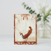 Peacock op Fresco Ancient Roman Antiek schilderen Briefkaart (Staand voorkant)