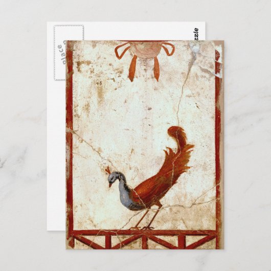 Peacock op Fresco Ancient Roman Antiek schilderen Briefkaart (Voorkant / Achterkant)