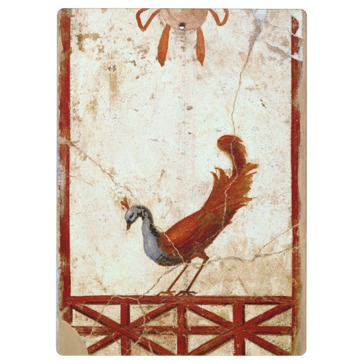 Peacock op Fresco Ancient Roman Antiek schilderen Klembord (Achterkant)