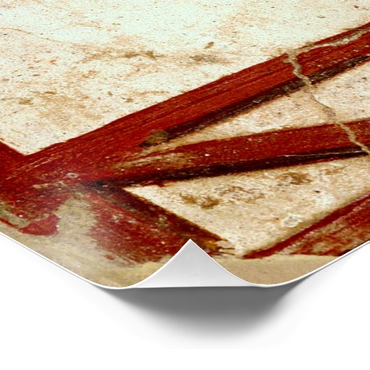 Peacock op Fresco Ancient Roman Antiek schilderen Perfect Poster (Hoek)