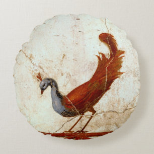Peacock op Fresco Ancient Roman Antiek schilderen Rond Kussen