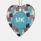 Peacock op het strand keramisch ornament (Links)