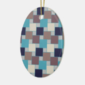 Peacock op het strand keramisch ornament (Links)