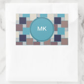 Peacock op het strand rechthoekige sticker (Tas)