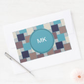 Peacock op het strand rechthoekige sticker (Envelop)