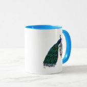 Peacock op lamp mok (Voorkant rechts)