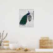 Peacock op lamp poster (Keuken)