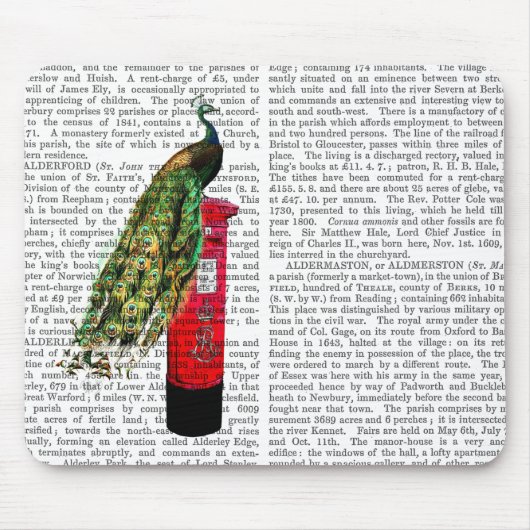 Peacock op postvak muismat (Voorkant)