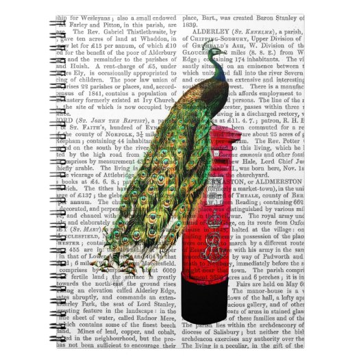 Peacock op postvak notitieboek (Voorkant)