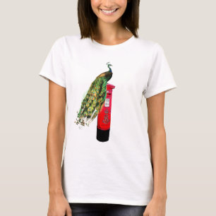 Peacock op postvak t-shirt