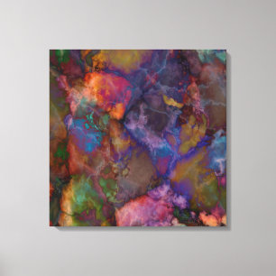 Peacock Ore Chalcopyriet Marble Canvas Afdruk
