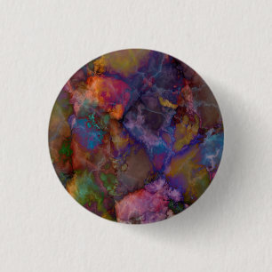 Peacock Ore Chalcopyriet Marble Ronde Button 3,2 Cm